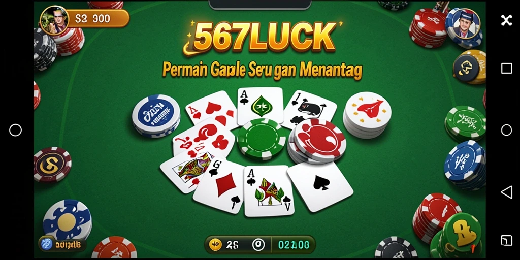 Tampilan seru gameplay Gaple di 567LUCK yang penuh strategi.