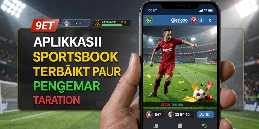 Tampilan antarmuka pengguna 9ET saat melakukan taruhan olahraga.