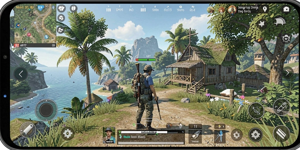 Tampilan gameplay API77 yang penuh aksi di dunia terbuka.