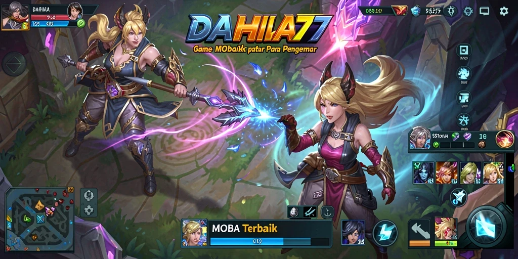 Screenshot gameplay DAHLIA77 yang menunjukkan aksi tim yang intens.