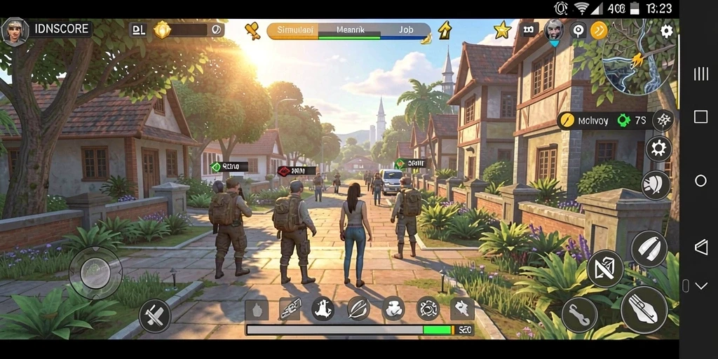 Tampilan gameplay IDNSCORE yang menarik dan imersif.