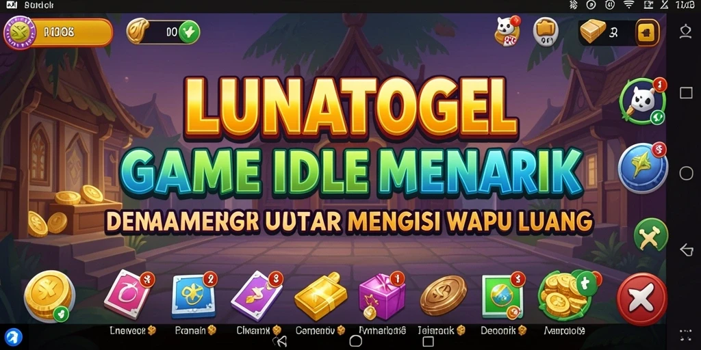 Tampilan gameplay LUNATOGEL yang menarik dan interaktif.