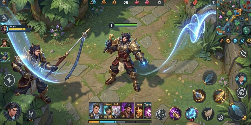 Tampilan gameplay yang seru dari MLBB8 dengan elemen santai.