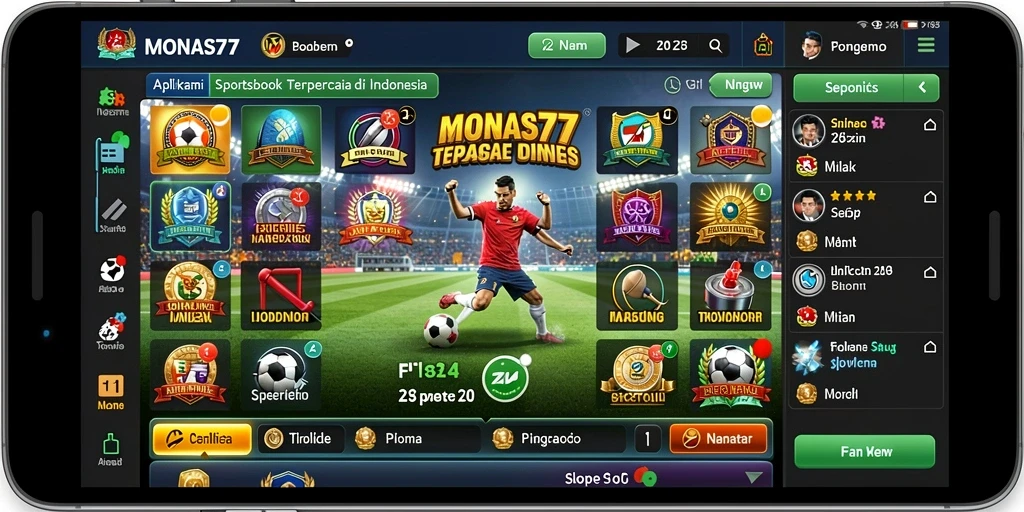 Screenshot utama MONAS77 menampilkan pengalaman taruhan olahraga yang mendebarkan.