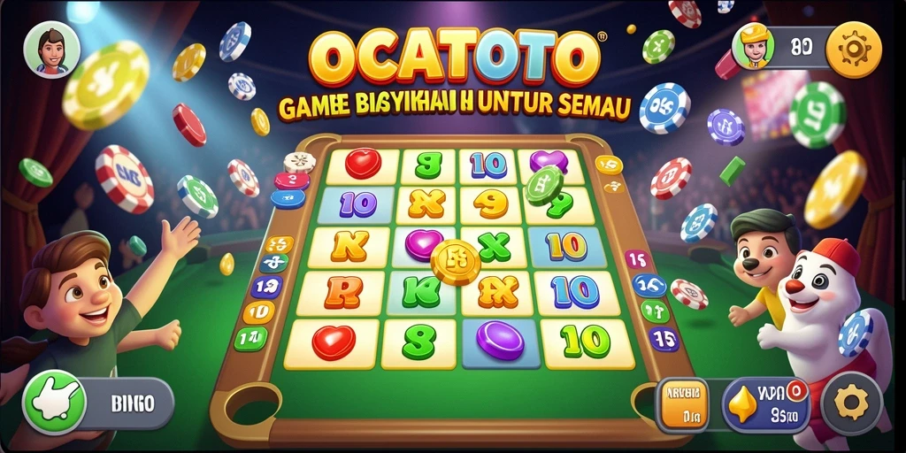 Screenshot gameplay OCATOTO yang menampilkan suasana bermain Bingo yang seru.