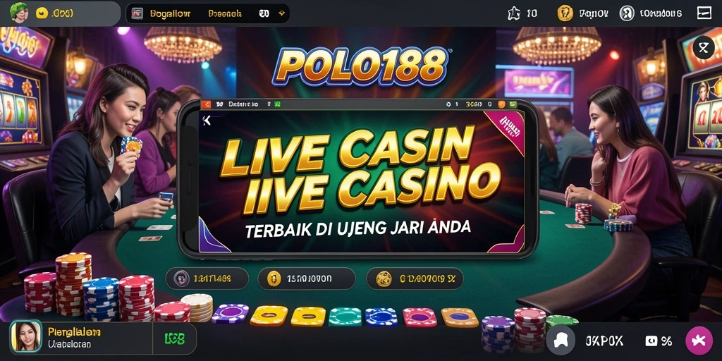 Tampilan utama gameplay Live Casino POLO188 yang menegangkan.