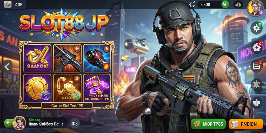 Tampilan gameplay yang intens dan mendebarkan dari SLOT88JP.